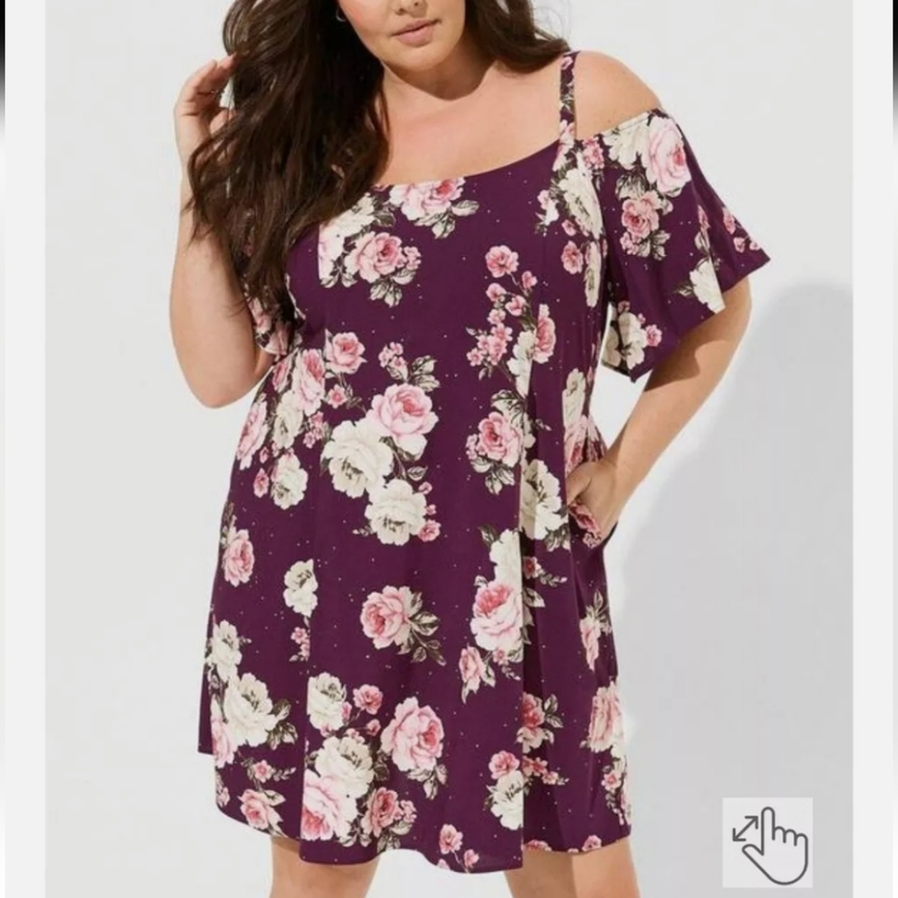Torrid Floral Purple Dress